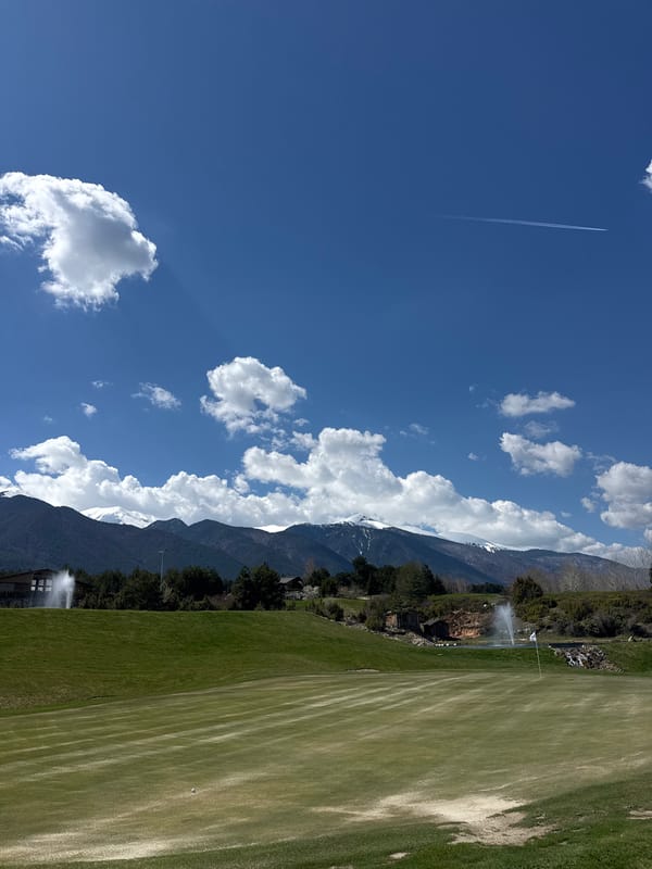 Spring morning scenes captured at Razlog golf course, Bulgaria
