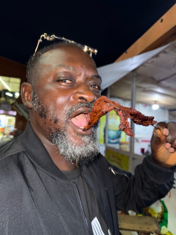 Late-night suya spot doing its thing in Ado, Nigeria