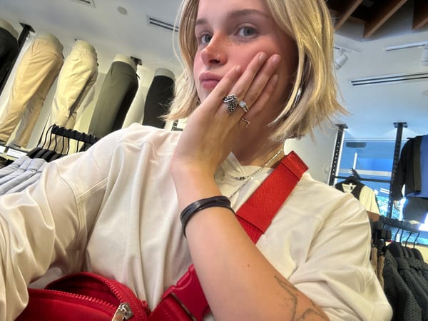 Person takes indoor selfies in Whistler during early morning