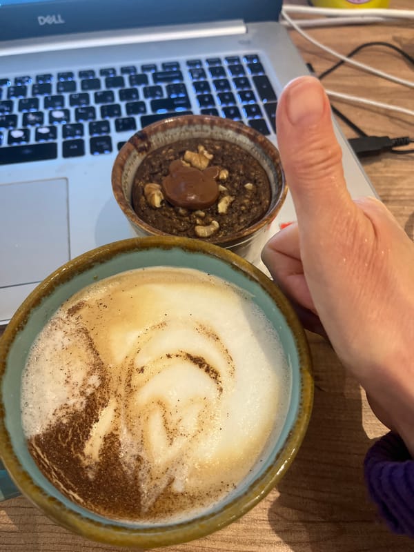 Laptop lunch break captured in Alanya, Turkey