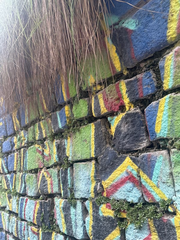 Street-level textures and decorative details in Vashisht, India