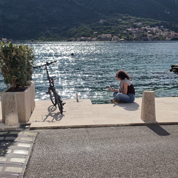 Everyday life captured in coastal Montenegro town