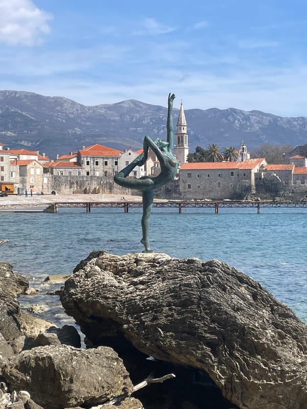 Tourist activities documented across Budva's coastal landmarks and marina