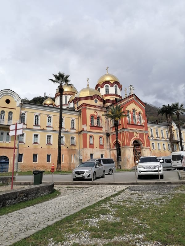 Panteleimon Monastery documented in New Athos street scene