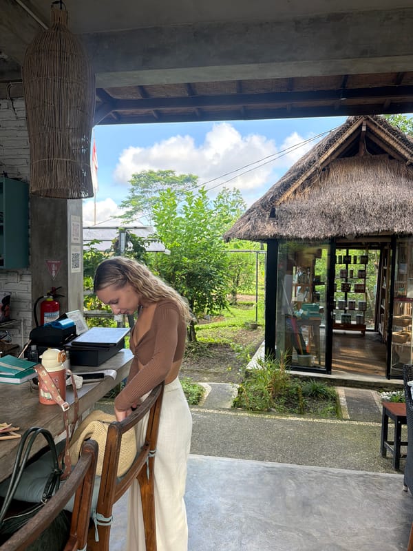 Morning life scenes around Ubud library and gardens