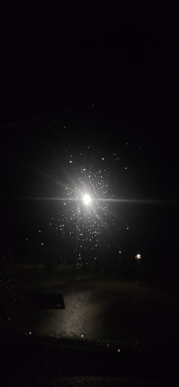Nighttime street light documented in Kostenets, Bulgaria