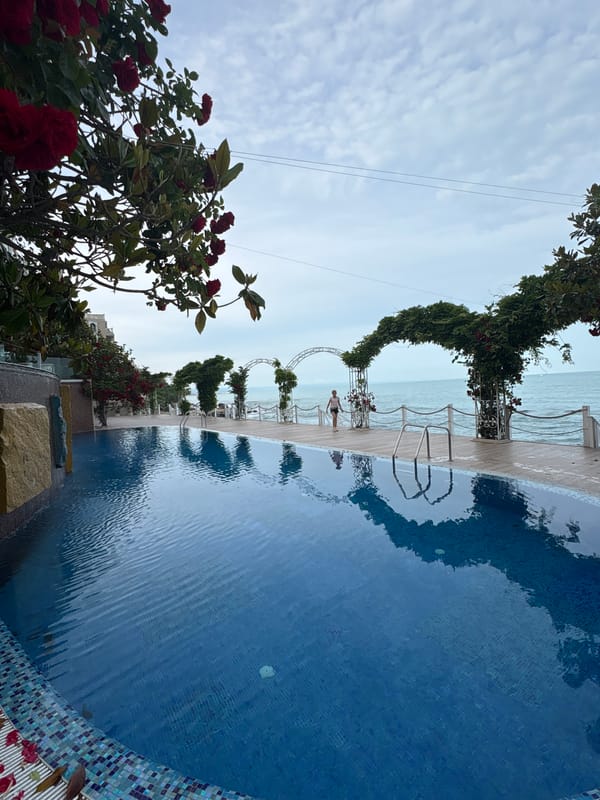 Coastal resort venue documented by witnesses overlooking sea