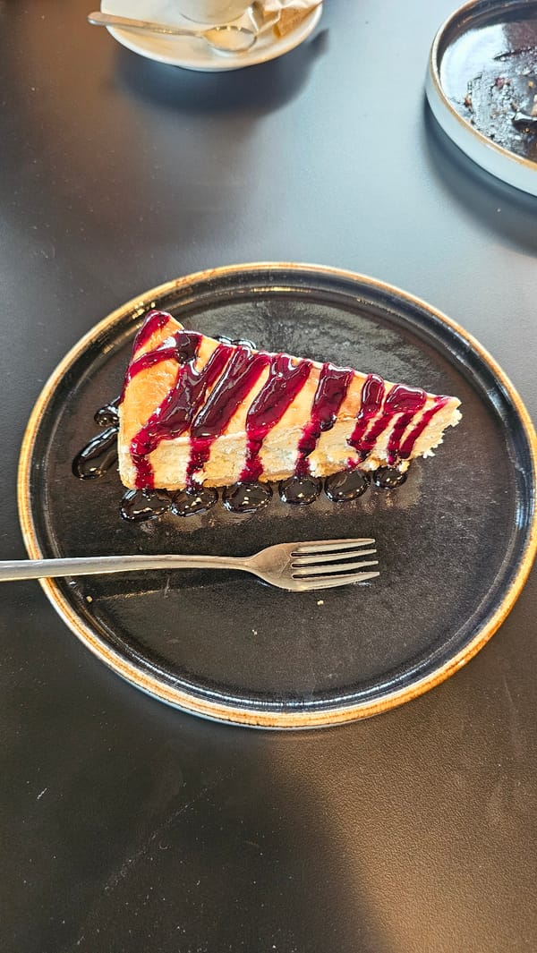 Dessert moment captured in Varna cafe scene