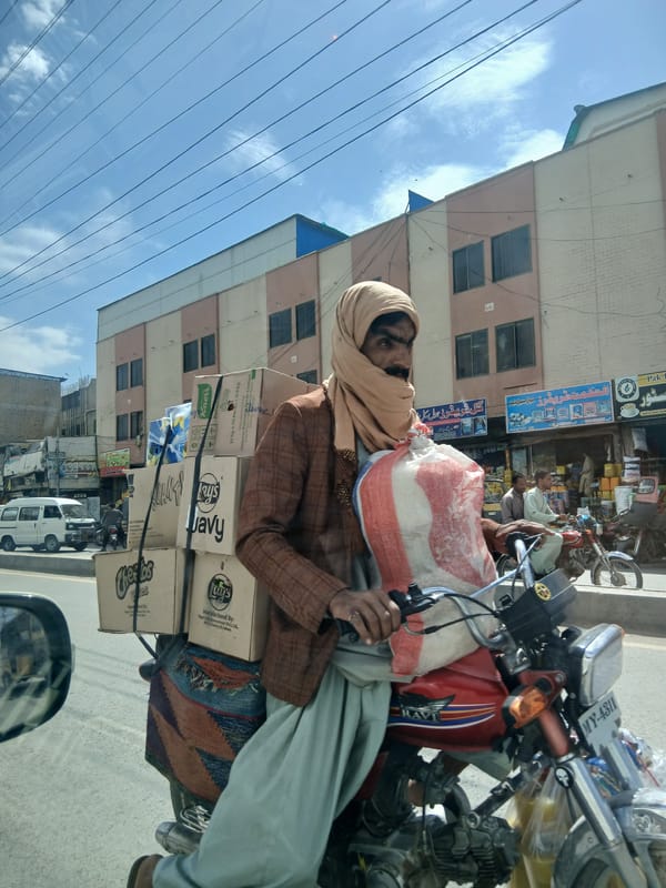 Daily street life documented in Quetta, Pakistan morning