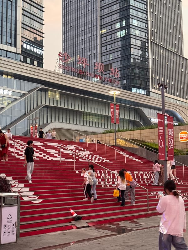 Routine pedestrian activity recorded around Shapingba shopping district
