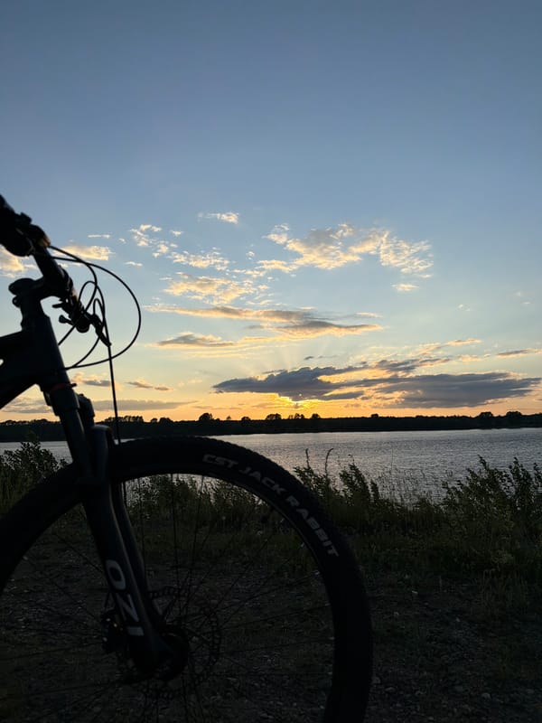 Evening life captured along Kama River in Chaikovsky, Russia