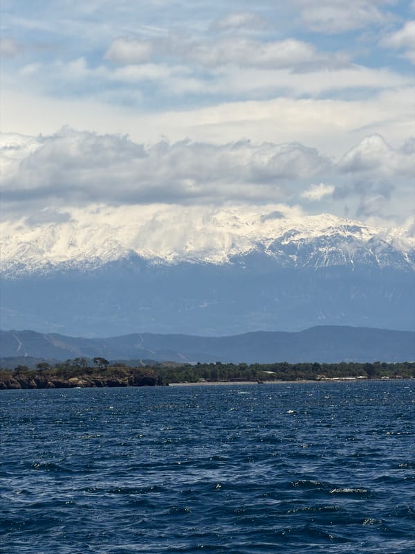 Scenic water views with mountains captured in Türkiye