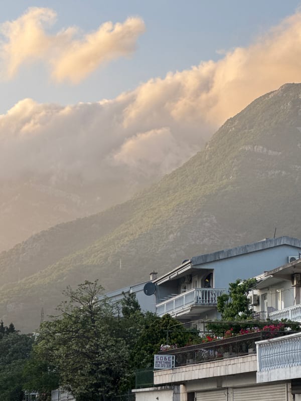 Daytime mountain views captured in Sutomore, Montenegro