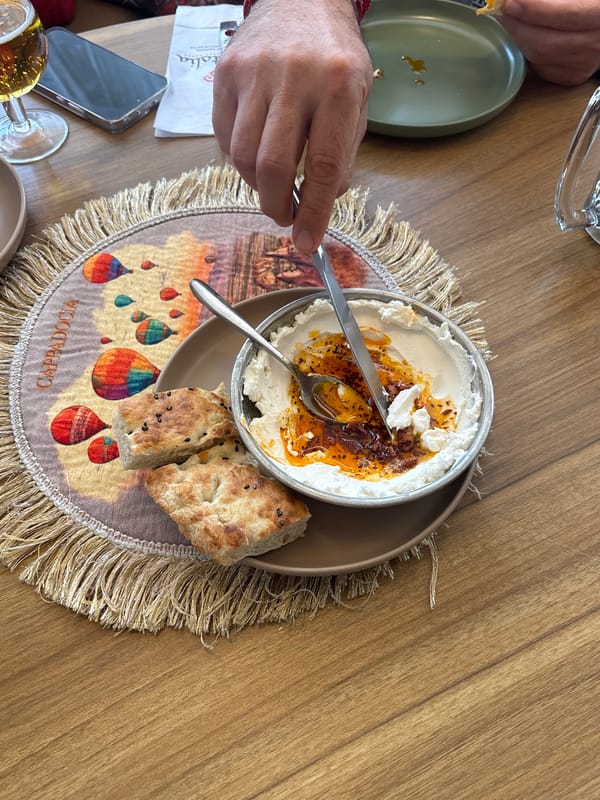 Turkish restaurant dining experience documented in Puebla, Mexico