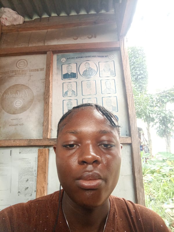 Woman takes multiple selfies at Nigerian church over morning hours