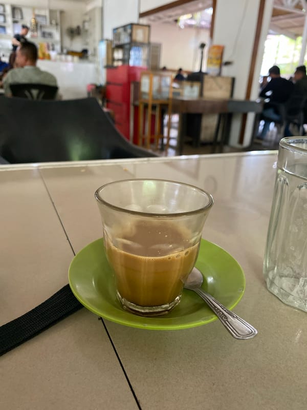 Morning Coffee Break Documented at Lhokseumawe Cafe