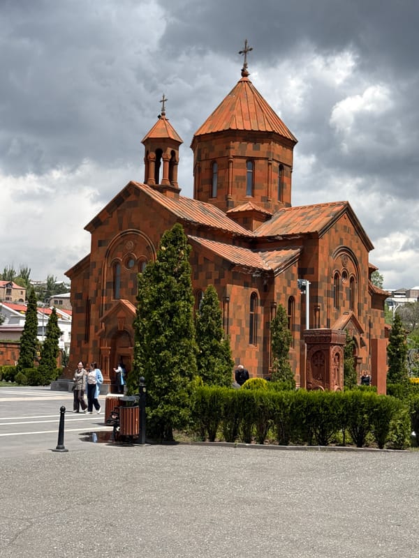 Saint Anna Church documented in Yerevan during cloudy day