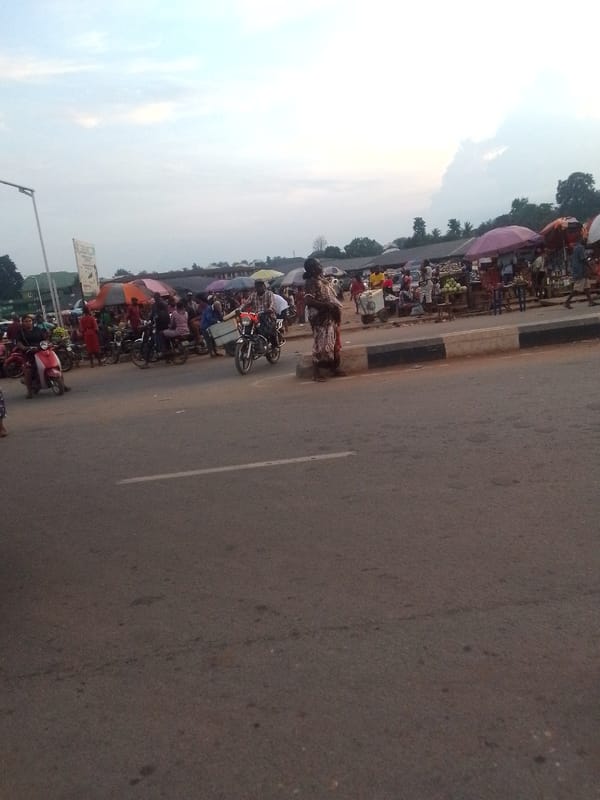 Street life documented in unknown urban market district