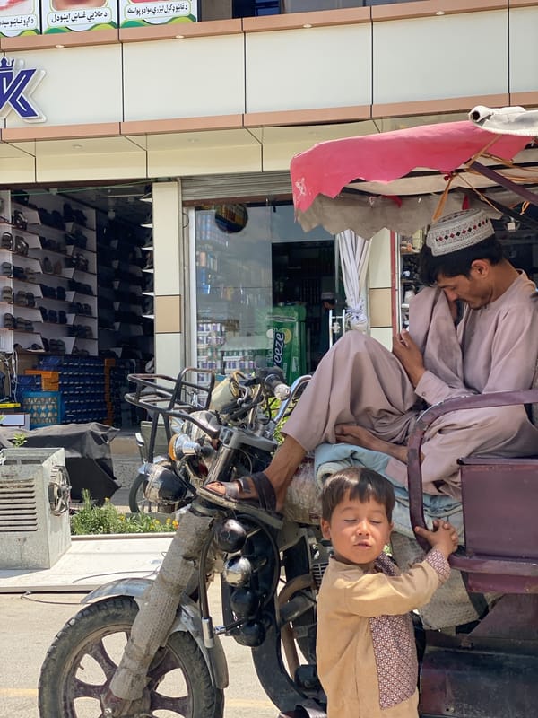 Morning market activity observed in Kandahar street scene