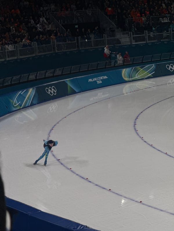 Italy sets Olympic record at Milano Cortina speed skating venue