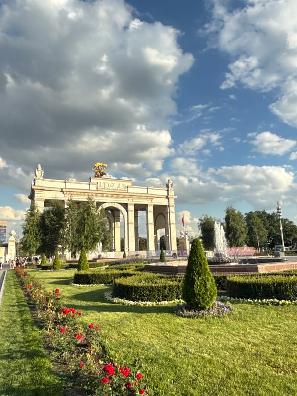 Afternoon at VDNKh: Soviet grandeur, fountains, and summer blooms