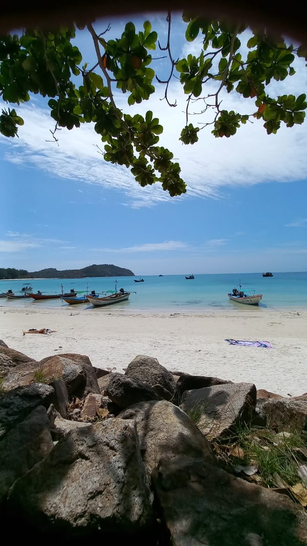 Lazy morning scenes across Koh Phangan's beaches and shoreline