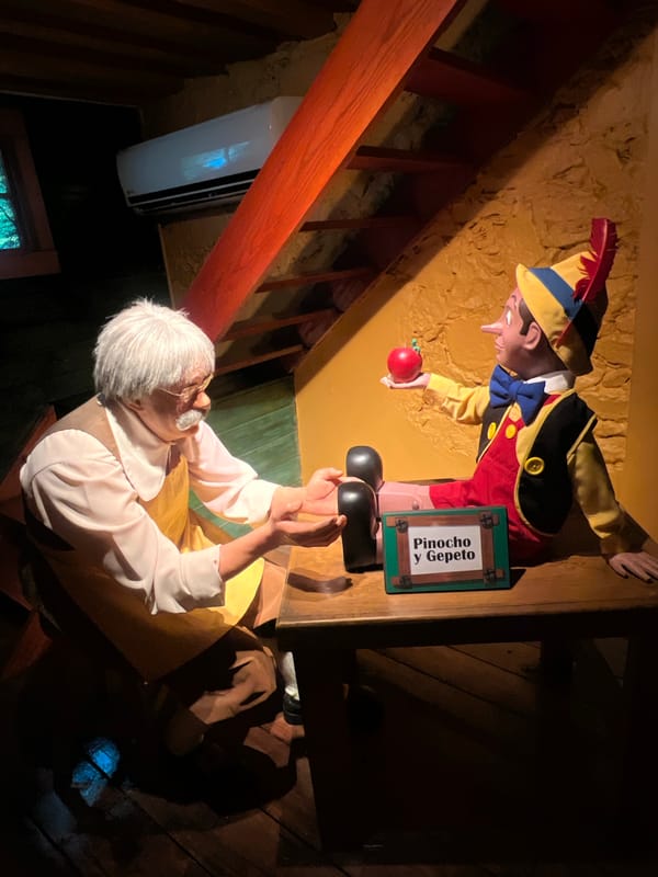 Visitors document wax museum displays and entertainment exhibits