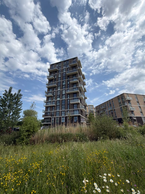 Apartment buildings and green spaces documented in Rijswijk