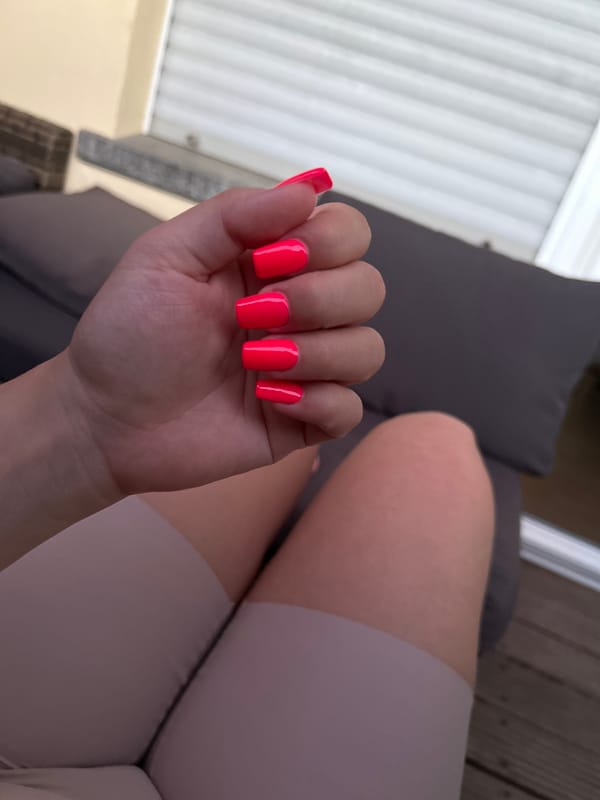 Beauty products and a fresh manicure on display in Waldbröl