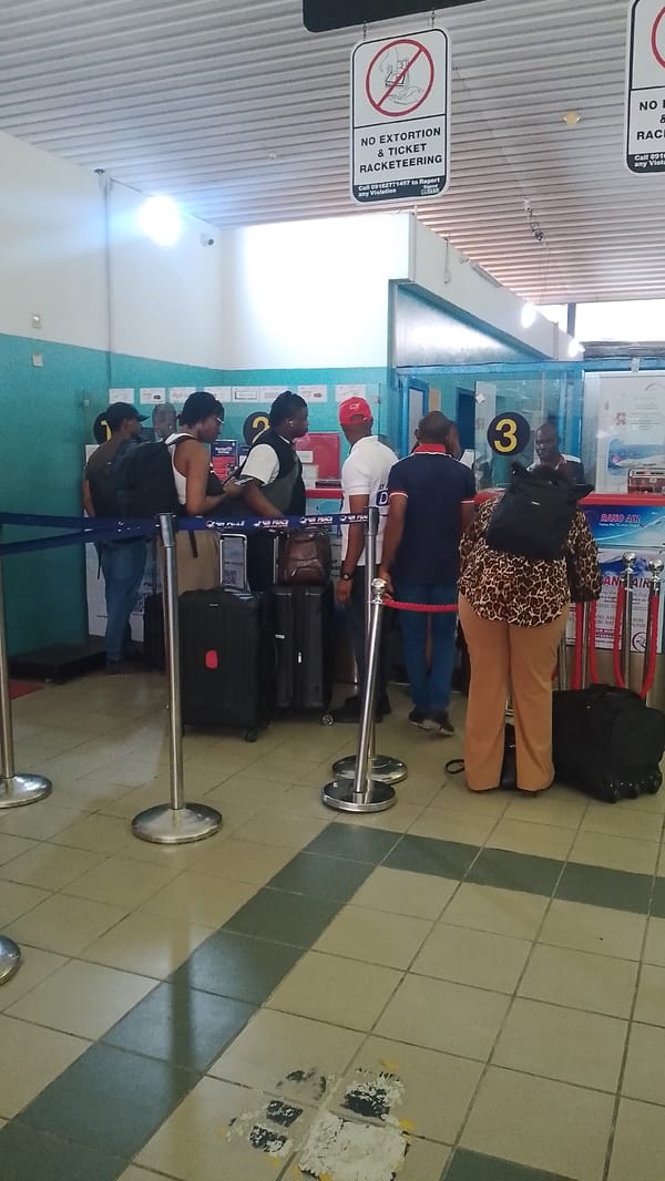Morning documentation of Osubi Airport operations in Nigeria