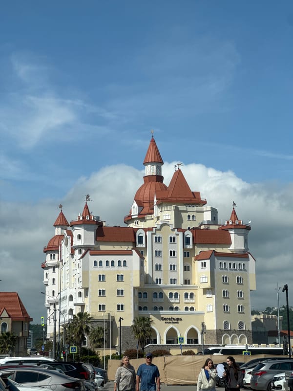 Fairytale-style building complex documented in Sirius, Russia