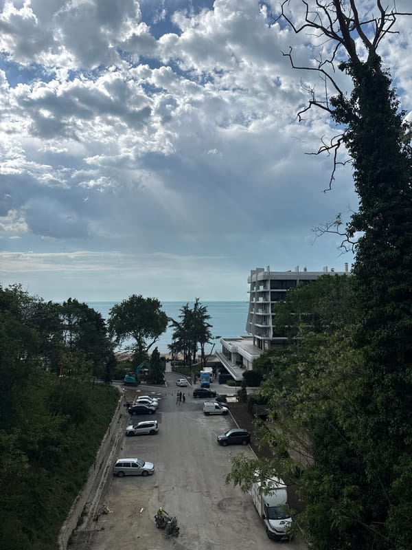 Morning coastal view captured from elevated position in Varna