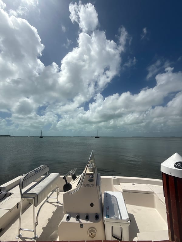 Coastal deck scene captured in Key Largo, Florida