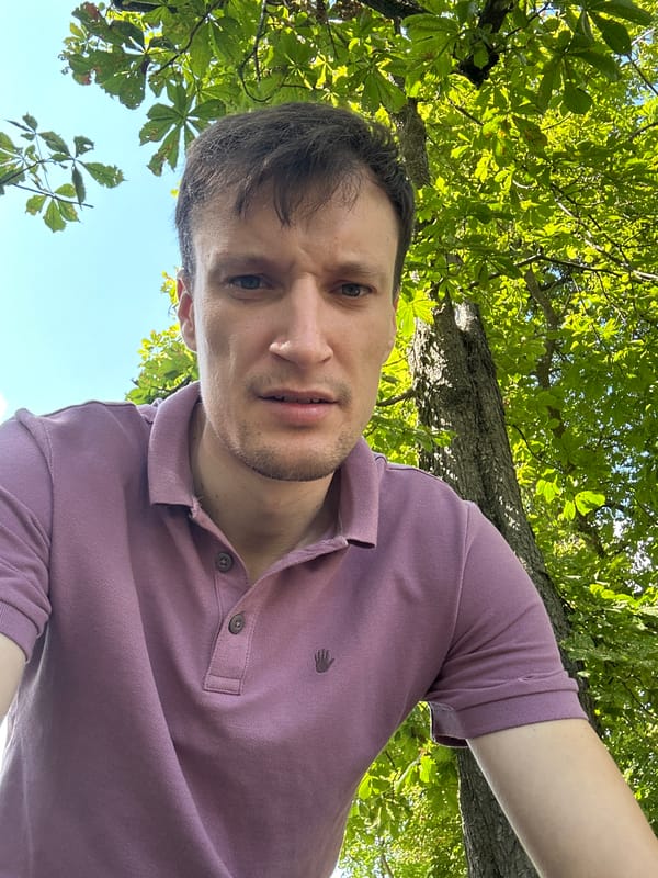 Relaxing on a park bench in Makiv, Ukraine