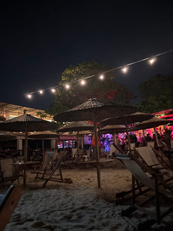 Evening beach gathering documented at Varna coastal restaurant