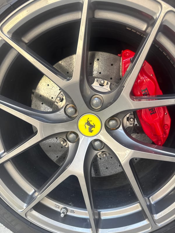 Ferrari wheel documented by witness at location 666