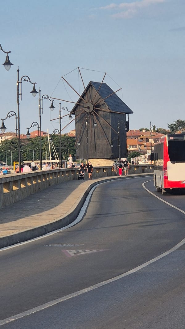 Evening stroll along Nesebar's waterfront promenade and marina