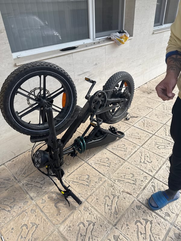 Electric bicycle incident observed in Varna pedestrian area