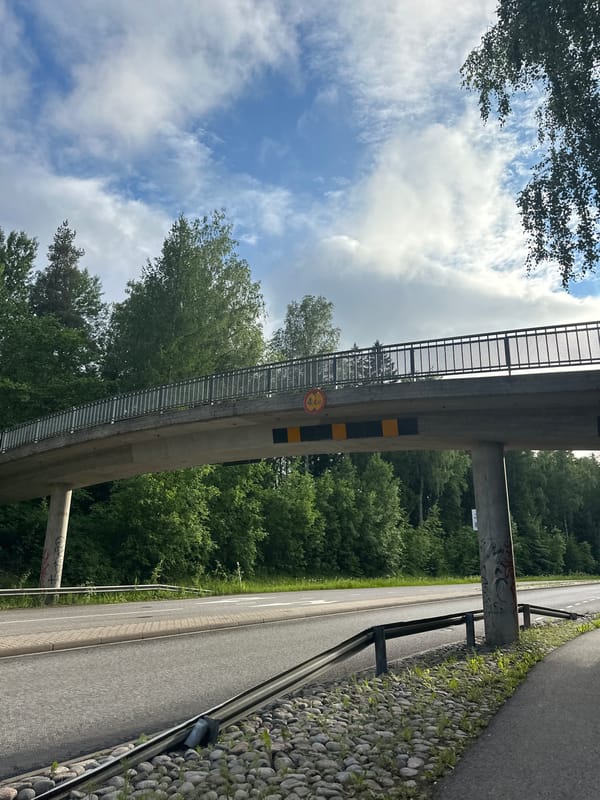 Afternoon walk through Finnish suburban streets and infrastructure
