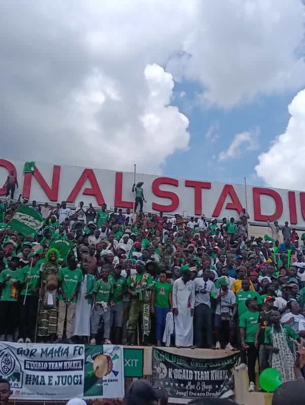 Green-clad crowd celebrates at Nyayo National Stadium in Nairobi