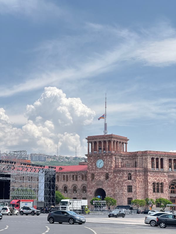 Morning photo walk documents Yerevan landmarks and street life