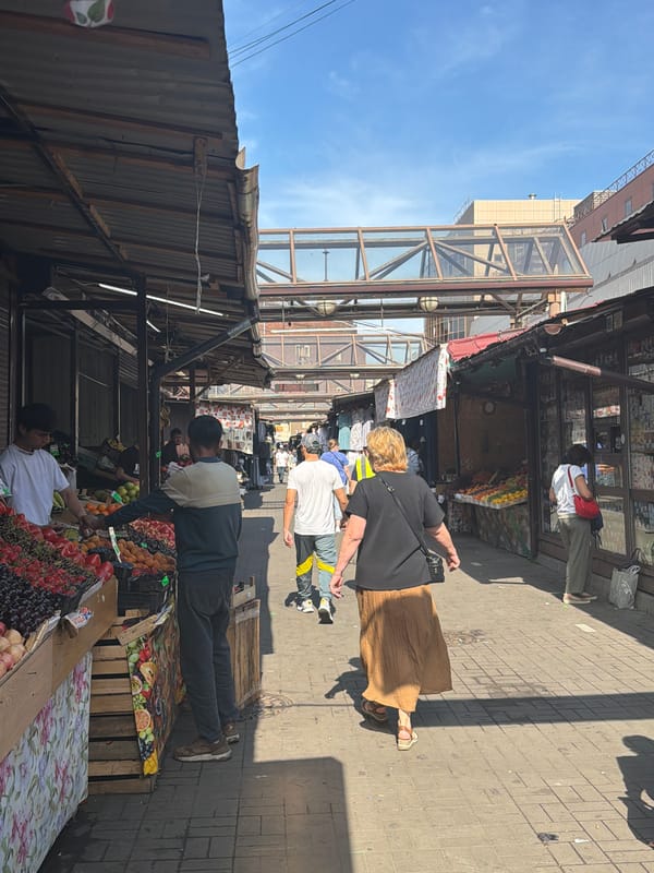 Markets, canals, and domes across central Saint Petersburg