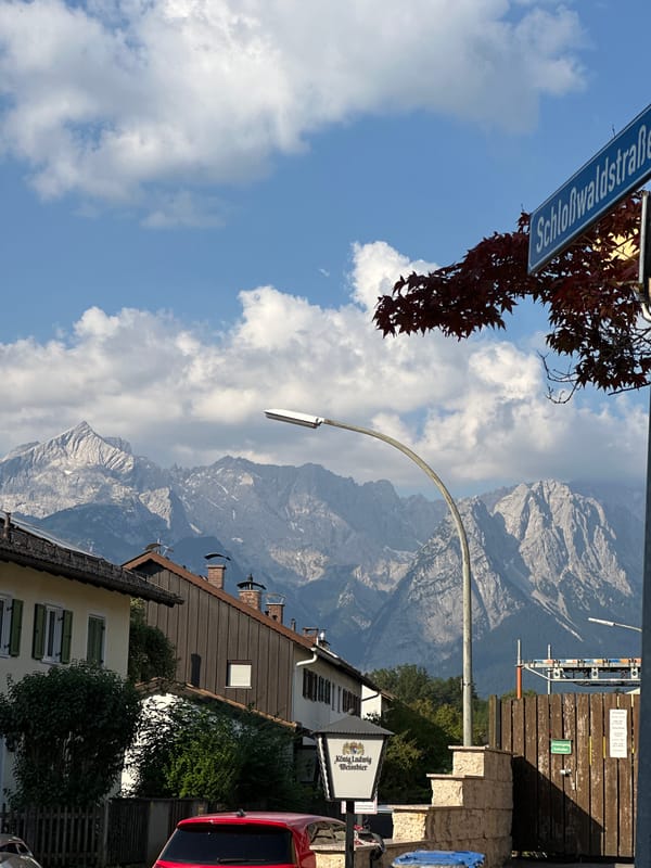 Summer morning in Garmisch-Partenkirchen, Alps views and fresh espresso