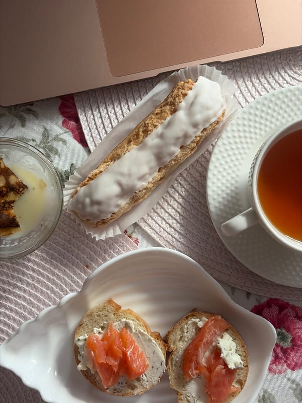 Morning tea and pastries shared in Saint Petersburg