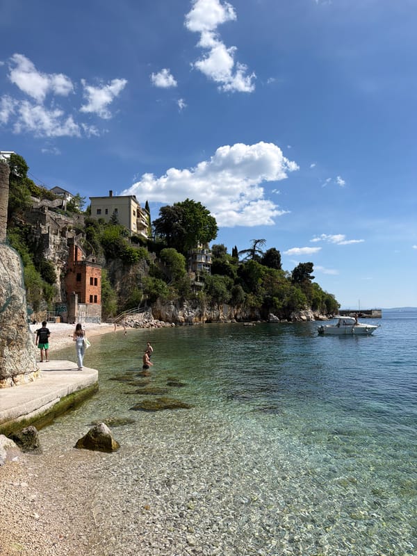 Coastal scenes documented along Adriatic shoreline in Rijeka, Croatia