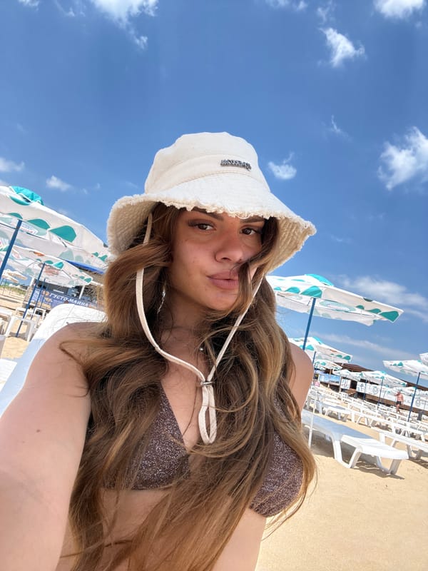 Beach selfie session on a sunny morning in Primorsko