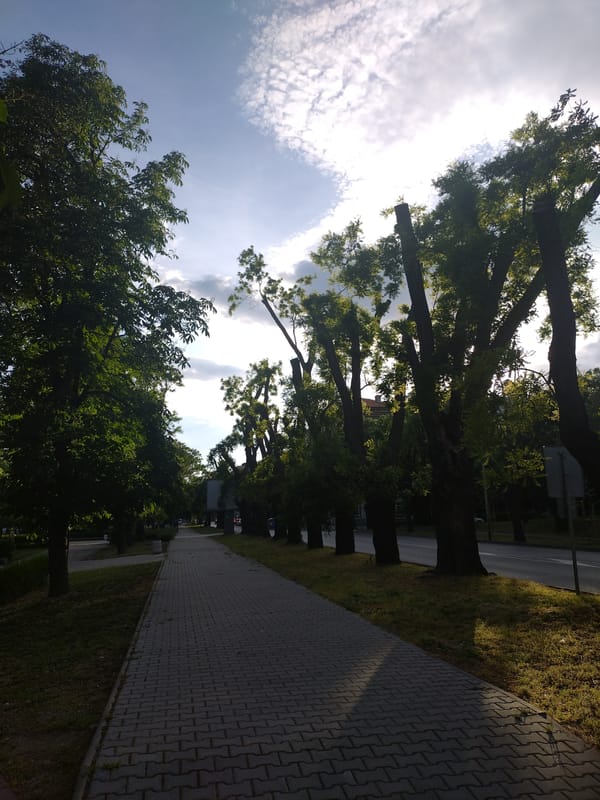 Afternoon walk through central Stara Zagora captures local architecture