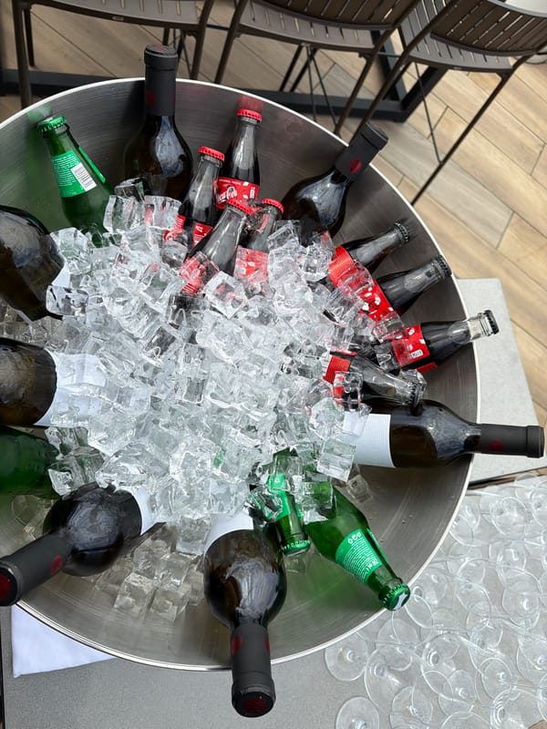 Sofia rooftop restaurant prepares for service overlooking cathedral