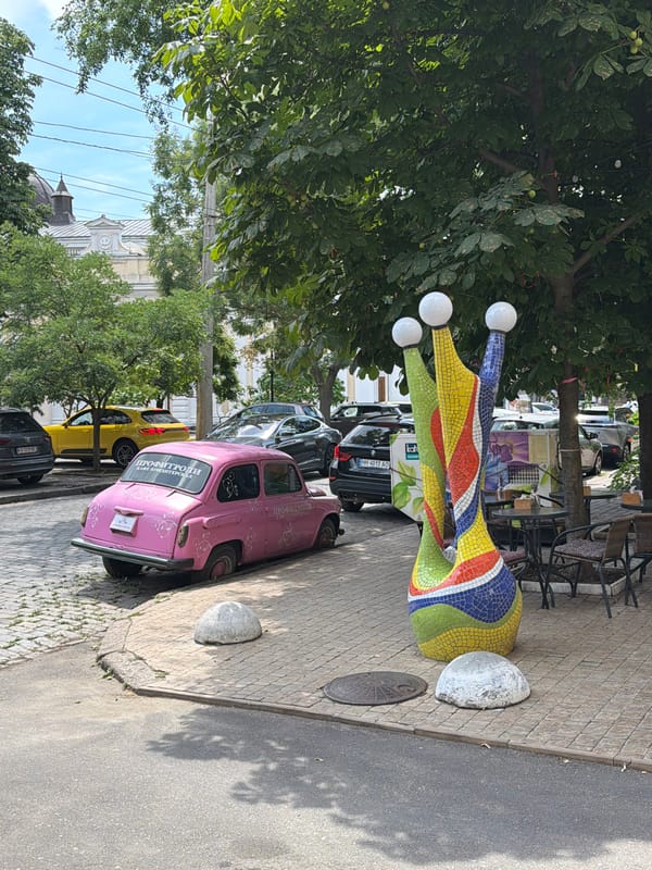 Sunday morning around Odesa's cathedral district and street markets