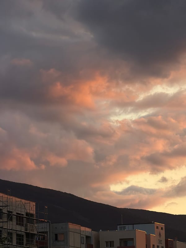 Sofia sunset views and an unboxing, captured from one spot
